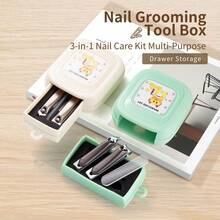 3pcs/Set Stainless Steel Nail Clipper Set, Portable Nail Care Kit With Nail File, Travel Friendly Manicure & Pedicure Tools - Multicolor - View 2