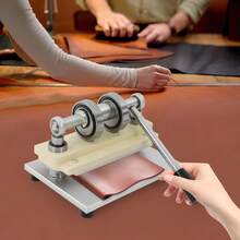 kangten Manual Stamping Machine Leather Punching Machine With Guide Pins UK - Silver - View 6