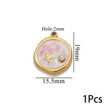 1/5pcs Lot Stainless Steel Charms Oval Dolphin Enamel Fish Charm Jewelry Making Materials For DIY Earring Pendant Supplies Crafts - Yellow Gold - View 10