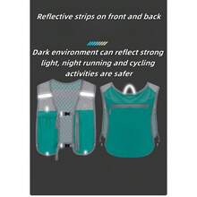 1PC Outdoor Sports Multifunctional Storage Bag, Lightweight Running Backpack With 500ml Water Bottle Pocket, Reflective Hydration Phone Pack, Breathable Anti-Slip Chest Pack For Women Men Running Cycling Marathon Camping.Mini Backpack,Backpack,Hiking Backpack,Backpack Purse For Women,Glowmode,Glowmode Bag,Tactical Gear,Running Vest Women,Gym Backpack,Gym Bags,Gym Bag,Travel Backpack,Running Vest. - 薄荷藍 - 查看 5