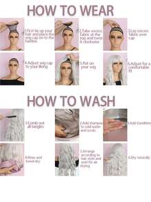 Peluca ondulada de 28 pulgadas de color rojo frambuesa con flequillo - Material sintético de alta calidad, gorra ajustable, raya natural | Peinado de fiesta - Color caoba - Ver 9