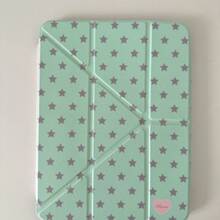 极简绿色星星可爱扁平保护套，兼容苹果第11代平板电脑、Pro 2025新款可爱第10代时尚Air 7/6，带笔槽，防弯折11英寸平板电脑保护套，女孩适用 - 薄荷綠 - 查看 7