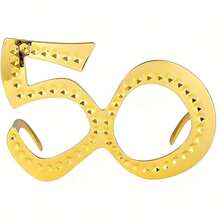 1Pc, 50th Birthday Glasses - Number Frame, Funny Photo Booth Props For Anniversary Celebration Decoration, Birthday Party Favors, Novelty Costume Eyewear For Men Women Birthday Decorations - View 1