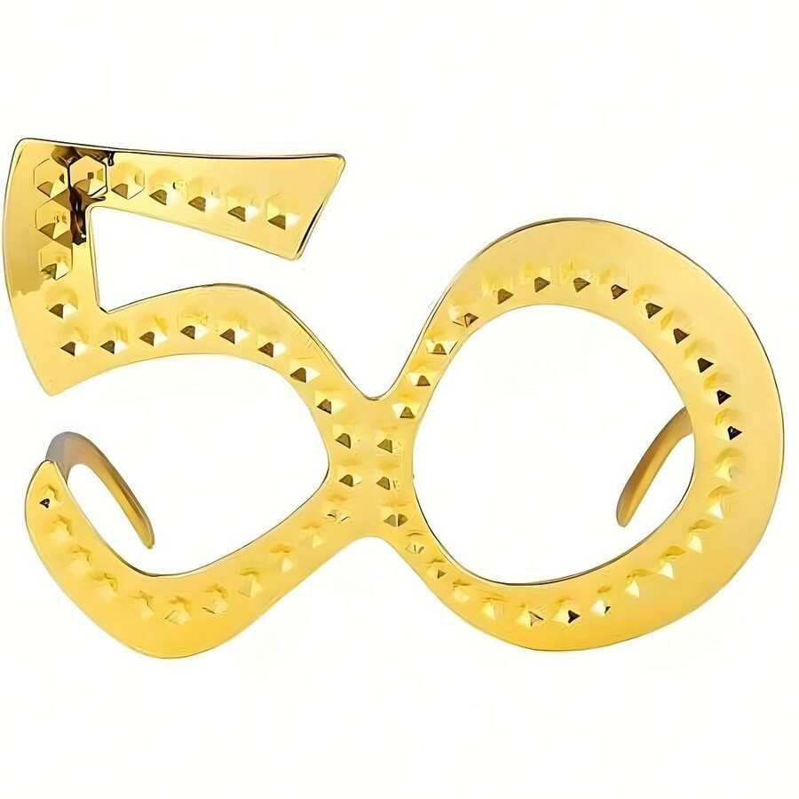 1Pc, 50th Birthday Glasses - Number Frame, Funny Photo Booth Props For Anniversary Celebration Decoration, Birthday Party Favors, Novelty Costume Eyewear For Men Women Birthday Decorations - View 1