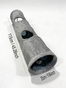 双层绒面猫隧道，可折叠猫玩具隧道，四季皆宜 - 彩色 - 查看 2