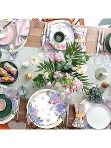 12/24 件装，33 厘米餐垫，一次性餐垫，锈色图案餐垫，适用于情人节、感恩节、生日派对、婚礼派对、新娘送礼会、晚宴、宴会、餐桌、野餐、咖啡馆和其他场合。 - 查看 4