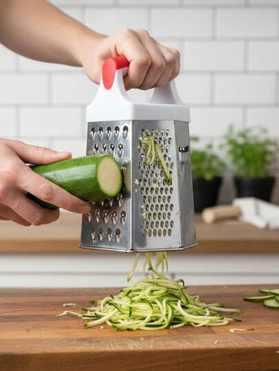 Rallador de Verduras, Quesos 6 Caras Acero Inoxidable