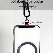 1个男女通用纯色极简短款手机支架，超薄可旋转金属夹，不锈钢连接器，可作手机挂绳、腕带、钥匙扣、证件卡套使用，用途广泛，适用于户外、旅行、运动、办公、学校等场合，兼容苹果、三星等手机及更多配件 - 經典顏色 - 查看 6