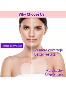 2pcs Neck Wrinkle Patches, Reusable Silicone Pads, Medical Grade, Suitable For Side Sleepers Night Care - Multicolor - View 6