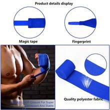 1 Pair Adult Men & Women Muay Thai Sanda 3 Meters Hand Wraps, Boxing Hand Wraps Wrist Wraps - Multicolor - View 5