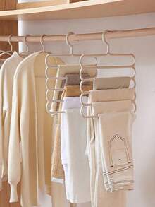 5pcs Multi-Functional Scarf Rack; 5-Tier Plastic Clothes & Pants Storage Rack; Non-Slip Scarf Holder; Scarf Organizer; Scarf Hanger - Multicolor - View 2