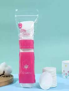 100 Pcs Disposable Makeup Pads, Round Makeup Remove Pads, Ultra Soft Cleansing Cloths For Adults, Disposable Makeup Removal Soft Cleaning Pads - Hot Pink - View 5