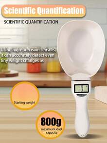 【热销】1个电子量勺，克秤勺，数字厨房秤勺，面粉勺，食物分量控制勺，咖啡秤，牛奶秤，咖啡豆称重勺，烘焙必备助手，可称量固体、液体和粉末，大尺寸高精度手持式厨房秤 - 彩色 - 查看 3