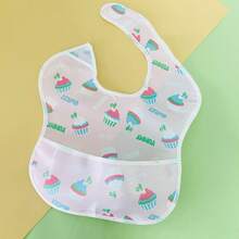 1 pieza Babero para bebé, Delantal impermeable y antiensuciamiento para alimentación de infantes, para niñas pequeñas, otoño/invierno - Multicolor 1 - Ver 4