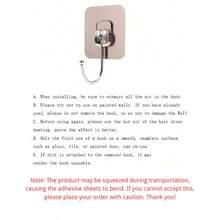 10 móc treo không cần khoan, có keo dính chắc chắn, thích hợp để treo chìa khóa, quần áo, đồ dùng nhà bếp và phòng tắm, thỏa sức sáng tạo! - Nhiều màu - Xem 8