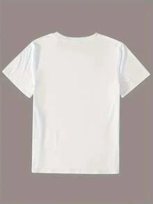 Camiseta De Manga Corta Para Mujer, Estampado Elegante Con Patrón De Orejas De Conejo En Color Contrastante Con Pajarita De Lunares, Cuello Redondo, Ideal Para Primavera/verano/otoño, Regalo De Pascua, Moderna, Perfecta Para Fotos, Para Ir Al Trabajo, Vacaciones, Uso Diario, Estilo Retro Versátil - [Blanco] - Ver 2