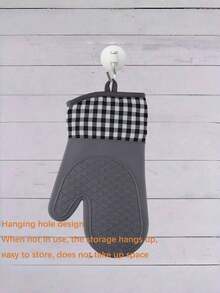 Silicone Heat Resistant Oven Gloves, Thick & Long Padded Mitts For Kitchen, Oven And Microwave Use - View 8