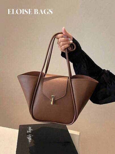 Borsa shopper di alta qualità e grande capacità di 2025, borsa a spalla casual e minimalista per il viaggio