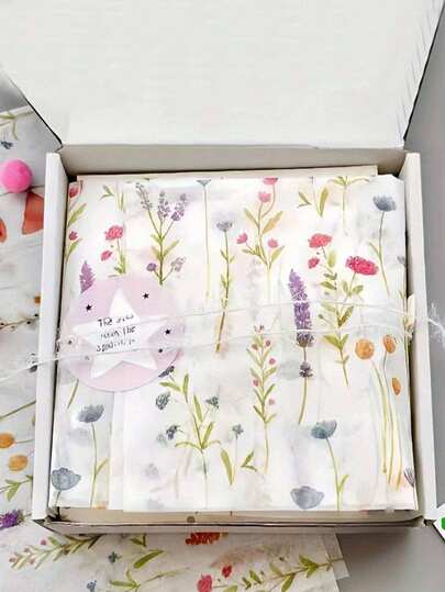 10/20/50pcs Colorful Purple Lily Flower Wrapping Paper, Art Paper, Suitable For Party, Birthday, Wedding Decoration, Packaging Paper, Tissue Paper, Bouquet Supplies, Gift Wrapping Paper, Fresh Flower Wrapping Paper, Gift Packaging, Wedding Packaging, Decoration For Any Occasion