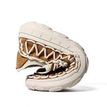 一双手工男士休闲鞋，时尚独特 - 棕色 - 查看 5