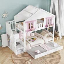 Bed Bases & Foundations - White+Pink - View 6