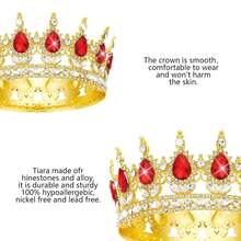 2pcs/Set Baroque Style Bridal Crystal Crown + Shoulder Strap "Birthday Queen" Set, Suitable For Wedding, Birthday Party, Christmas Party, Masquerade Ball, Women Headpiece Crown - Multicolor - View 5