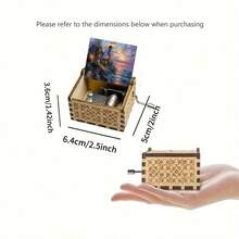 Coastal Lighthouse Sunset Hand Crank Wooden Music Box – No Battery Needed, Nautical Gift For Her - Coastal Lighthouse Sunset Music Box - View 6