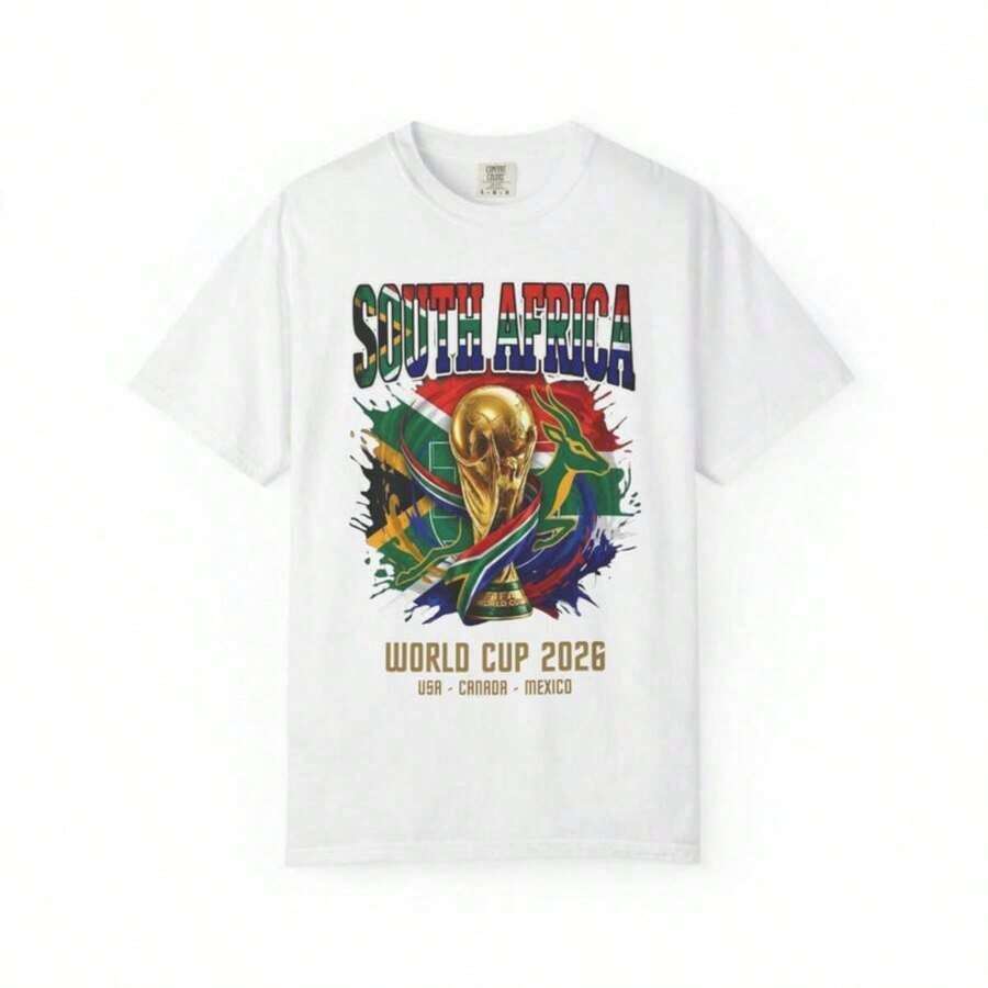 South Africa World Cup 2026 T Shirt , Soccer Fan Tee, Football Shirt Uni Gift For C - Trắng 5 - Xem 1