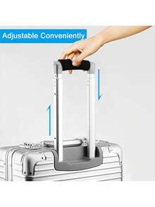 1pc Comfortable Retractable Handle Cover, Reusable Portable Accessory, Solid Color Luggage Strap - Multicolor - View 4