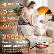 21-IN-1 Handheld Steam Cleaner[6 Level Adjustable  Steam Cleaner]2500W Powerful High Pressure Steam Cleaner For Home, Car, Kitchen - UK Plug(220-240V) - View 8