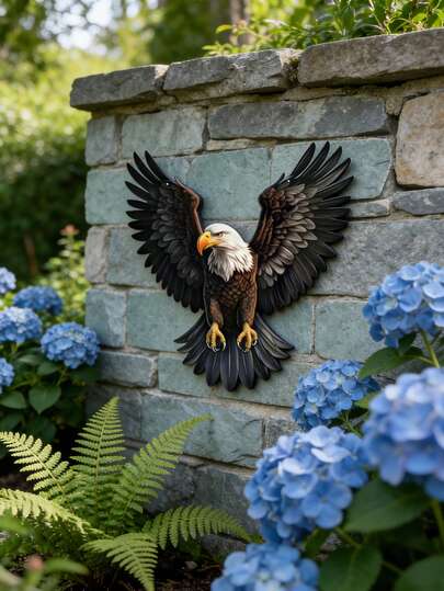1PC 2D Realistic Vulture Metal Wall Decoration - Patriotic Decoration, Waterproof Outdoor Hanging, Suitable For Yards, Garages, Men's Recreation Rooms And Porches, Gifts For July 4th And Veterans Day