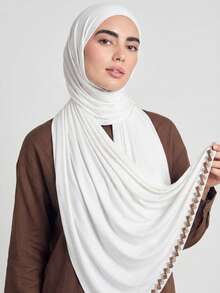 1条奢华金色刺绣装饰黑色头巾,优雅复古风格女士头巾,时尚披肩围巾,适合休闲聚会、旅行装扮等场合。 - 彩色 - 查看 15