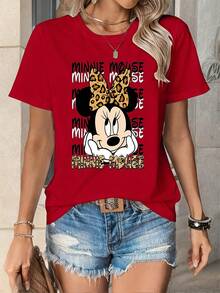 Disney Women T-Shirts - 紅色 - 查看 2