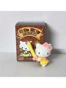 SANRIO Búp bê nhồi bông hình mèo con - Hộp bí ẩn chủ đề bánh rán sô cô la mini dễ thương, vật trang trí tinh tế phù hợp để trang trí bàn làm việc/trang trí nhà cửa/xe hơi, món quà thời trang hoàn hảo cho các dịp lễ hoặc sinh nhật. - Nhiều màu - Xem 6