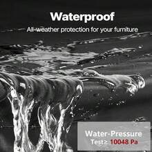 Wasserdichte, eiförmige Schutzhülle mit Reißverschluss – Windschutz für Korbschaukeln, 190 x 114 cm, Schwarz, 1 Stück – Wetterfeste Abdeckung für Gartenmöbel - Schwarz - Übersicht 5