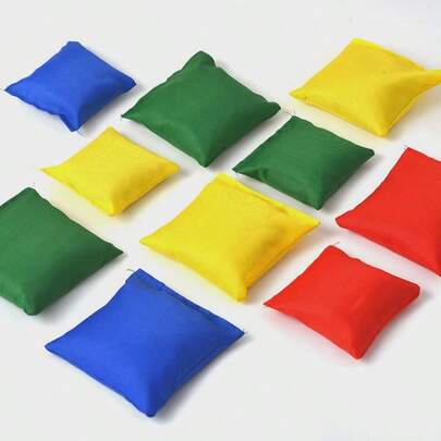 10pcs/9pcs Sandbags, 1.97 Inch Bean Bags, Tossing Game, Square Bean Bags, Beanbag Toss, Beach Toss Bags, Lawn Games, Outdoor Games And Activities