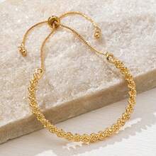 1pc New Elegant & Unique Design Bracelet, Suitable For Daily Wear And Festivals - Yellow Gold - View 3