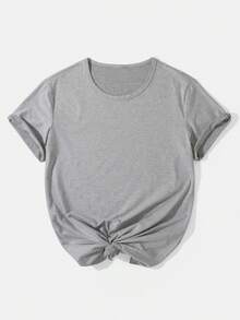 Disney StarCraft Baby Lilo And Stitch Same Frame Printed Loose Short Sleeve T-Shirt Women's Casual Top - Grey - View 2