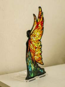 1pc Fantasy Fairy Design Decor, Butterfly Wing Art Desktop Display, Gothic Bohemian Style Home Decoration, Night Light Ambiance Decor, Vintage Window Decoration For Living Room, Bedroom, Study, Bookshelf, Office, Fireplace, Reading Corner, Library, Creates Cozy Reading Atmosphere, Home Decor, Housewarming Gift - Multicolor - View 3