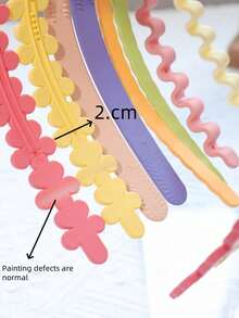 8 chiếc băng đô nhựa chống trượt màu sắc tươi sáng, kiểu dáng tối giản, thích hợp để rửa mặt và sử dụng hàng ngày, mùa xuân/hè. - Nhiều màu - Xem 3