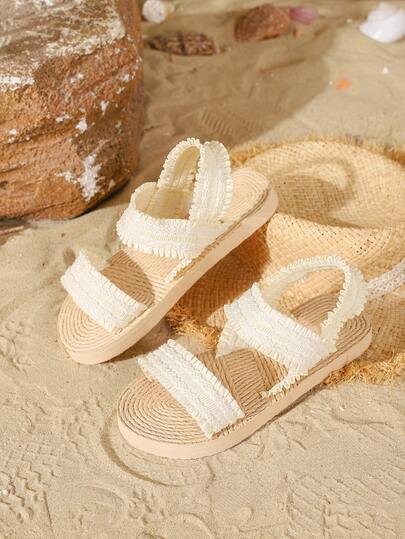 Women's Slip-On Sandals, Suitable For Casual, Beach, Outdoor Activities And Comfortable Wear All Year Round