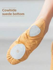 Zapatillas de ballet profesionales de lona sin cordones - Amarillo Mostaza - Ver 4