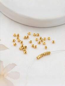 10pcs/20pcs/50pcs Handmade Bracelet, Necklace, Earring, Keychain, Anklet Metal Clasp Beads, Gold And Silver Spacer Beads, Metal Beads, Beading Accessories - Cylindrical - View 9