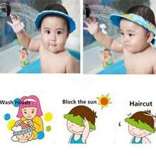 Adjustable Shower Cap, Toddler Shampoo, Bath Shower Cap, Hair Protector, Direct Visor Caps, Baby Care Protection DTKT - Blue B - View 3