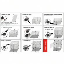 Modular Multi-Tier Cat Playpen With Pull-Out Drawer, Indoor Metal Cat Cage With Litter Box - Multicolor - View 9