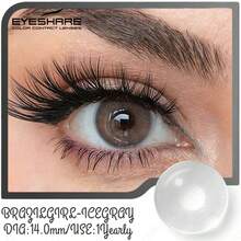Soft  EYESHARE Natural Brown BRAZILGIRL Series, 2 Pieces Green  For Men And Women  For Makeup, In Shades Of Brown, Blue And Gray, For Annual Use, Shipped From Brazil - (No Prescription) - ICEGRAY - 查看 7