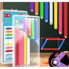 Magnetic Polygonal Splicing Strips, Parallelogram And Triangle Teaching Aids, 2nd-4th Grade Magnetic Geometry Demonstrator, Synchronized With Textbooks, Math Auxiliary Teaching Tool. Through Observation And Hands-On Practice, Quickly Understand The Abstract Characteristics Of Geometric Shapes. - Multiple - View 3
