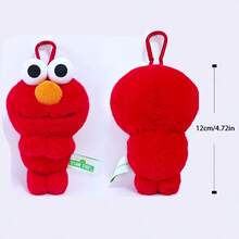 Sesame Street 正版艾尔莫、大鸟、甜饼怪毛绒挂件装饰，可爱背包配件，斋月、万圣节、生日小礼物 - 彩色 - 查看 8