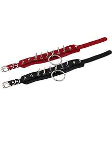 BMOR New Exaggerated Harajuku Style O-Ring Choker Necklace, Rivet Spiked Punk Collar Necklace For Nightclub, Bar, Street Photography - Black - View 6