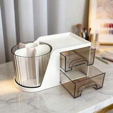 1pc New Multifunctional Rotating Storage Box, Convenient Push-Pull Design Suitable For Nail Tools, Nail Accessories, Stationery Organization - Multicolor - View 18